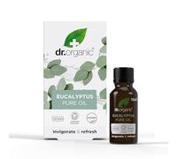 Aceite Esencial de Eucalipto de Dr Organic, 100% Puro y Natural, Estimulante, para Alivio de la Congestión, Aromaterapia, Masajes, Vegano, Libre de Crueldad, Sin Parabenos y SLS, 10ml