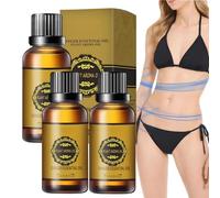 Aceite esencial de jengibre, 3 x 30 ml, aceite corporal natural para el drenaje abdominal, aceite de masaje cálido, cuidado adelgazante, relajación y calmante