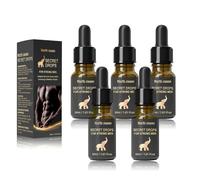Aceite Esencial de Masaje para Hombres, Esencia de Cuidado íntimo para Hombres, Tratamiento de Masaje para el Cuerpo Masculino para Aumentar la Vitalidad, la Fuerza y la Longevidad (5PC)