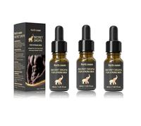 Aceite Esencial de Masaje para Hombres, Esencia de Cuidado íntimo para Hombres, Tratamiento de Masaje para el Cuerpo Masculino para Aumentar la Vitalidad, la Fuerza y la Longevidad (3PC)