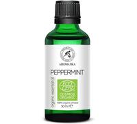 Aceite Esencial de Menta Bio 50 ml - Mentha Piperita - 100% Puro y Natural - Aceite de Menta para Difusor de Aromas - Aceites para Velas - Fragancia para Hogar - Aromaterapia - Relajación