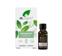 Aceite Esencial de Menta de Dr Organic, 100% Puro y Natural, Refresca y Energiza, Aromaterapia, Masajes, Repelente de Arañas, Vegano, Libre de Crueldad, Sin Parabenos y SLS, 10ml