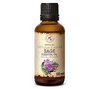 Aceite Esencial de Salvia 50 ml - Salvia Officinalis - Aceites de Aromaterapia - Aceite de Salvia de Grado para Difusor - Cuidado Piel - Aceites para Velas - Fragancia para Hogar