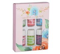 Aceite Esencial, Juego de 6 Aceites Esenciales de Aromaterapia de 3 Ml para Difusor, Aromas de Fragancia con Rosa, Lavanda, Jazmín, Limón, Océano, Clavel