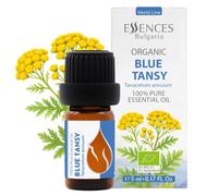 Aceite Esencial Orgánico De Tanaceto Azul De Essences Bulgaria 0.17 Fl Oz | 5 ml | Tanacetum Annuum | 100% Puro | Natural | Sin Diluir | Grado Terapéutico | Aromaterapia | Cosméticos | Cruelty-free