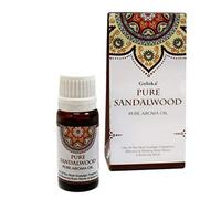 Aceite esencial Sándalo. Bote oscuro de cristal. Tapón de rosca con dosificador. 10 ml.