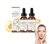 Aceite facial antienvejecimiento natural orgánico de paracresa para mujeres - Aceite facial tensor con Spilanthes, reducción de arrugas y reafirmante de la piel Objetivos Líneas finas (2 botellas)