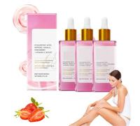 Aceite for después del afeitado Truly After Shave Oil, aroma a fresa y vainilla, aceite suave for después del afeitado, piel suave que previene los pelos encarnados(3pcs)