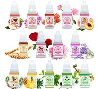 Aceite Fragancia de Jabón - 14 Fragrance de Jabón para Fabricación Bomba de Daño - Perfumes de Bomba de Baño Líquidos para DIY Cosméticos, Arte, Producto de Baño - 10 ml Cada Uno