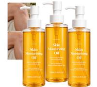 Aceite hidratante para la piel para tez seca y áspera, elixir corporal ligero después del cuidado de la ducha, fluido corporal con vitamina C para una textura de tez de aspecto desigual (3 unidades)