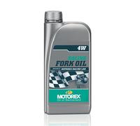 Botella de plástico para aceite de horquilla Motorex Racing 4W 1 L