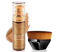 Aceite Iluminador Corporal, Body Highlighter Öl Shimmer Körperöl, Líquido Brillante, Brillo Corporal, Brillo Natural del Cuerpo, Idratante Liquido Luminizer para Cara Cuerpo Piernas (Oro Bronce)