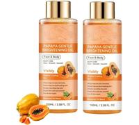 Aceite iluminador de papaya, aceite hidratante y humectante para rostro y cuerpo, aceite para masaje corporal; fórmula delicada, refrescante y no pegajosa, apto para todo tipo de piel.