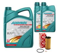Aceite Kit Addinol 0W-30 Giga Luz 7Litro + Filtro de para BMW 6er X3 5er 7er