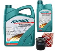 Aceite Kit Addinol 5W-40 Super Light 6Litro + Filtro de para Citroen C5 Peugeot