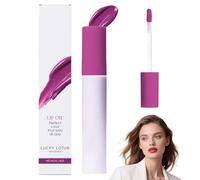Aceite Labial Colorante, Brillo Labial Líquido Mate para Mujer. Antiadherente, resistente al agua, acabado dinámico que se aplica brillante y deja una sensación de mancha. (Lucky Lotus)