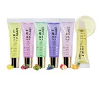 Aceite labial de olor frutal: brillo de acondicionamiento de larga duración, 6x de alta hidratación y brillo | Cuidado de labios portátiles para mujeres y hombres. Un suero que da energía natural a lo