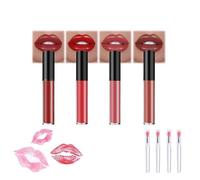 Aceite labial for teñir labios, nuevo aceite labial 2025, lápiz labial de textura cremosa, hidratación duradera, aplicación suave, mate, ligero y no pesado, con pincel.(Set-B)