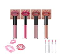 Aceite labial for teñir labios, nuevo aceite labial 2025, lápiz labial de textura cremosa, hidratación duradera, aplicación suave, mate, ligero y no pesado, con pincel.(Set-C)