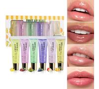 Aceite Labial Hidratante - Aceite de Brillo Labial 6X con Frutal - Absorción Rápida Suavizado Cuidado Piel Para Viajes Hogar Exteriores Y Escuela