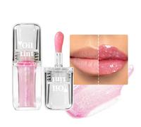 Aceite labial perlado transparente y cambiante de color HUDABABY. Brillo labial hidratante que reduce las l neas de expresi n y da brillo a los l