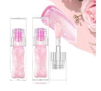 Aceite labial que cambia de color V2 Brillo labial brillante resistente al agua y de larga duración Aceite labial hidratante transparente que da volumen Cambio cálido Lápiz labial brillante Aceite lab