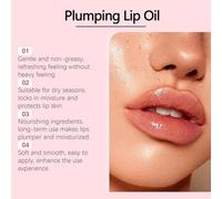 Aceite Labial Transparente de Flores Secas, Gel Labial Hidratante de Larga Duración y No Pegajoso, Sérum Acondicionador Ligero para unos Labios Suaves y Secos, Apto para Mujeres y Niñas