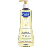 Mustela Aceite de Baño Limpiador Perséose de Aguacate BIO, Cuerpo y Maquillaje, Bebé y Toda la Familia - No quema los ojos, Específico para Pieles Secas, 98% Ingredientes de Origen Natural (500ml)
