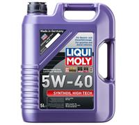 LIQUI MOLY Aceite de motor 5W-40 Synthoil Aceite sintetico ACEA A3/B4 API SN High Tech 5L Compatible con VW Polo V Hatchback 6R1, 6C1 up! Hatchback 121, 122, BL1, BL2, BL3, 123, TOYOTA AYGO WNB1, KGB1