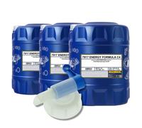 Aceite Mannol 7917 Energía Fórmula C4 5W-30 Acea C4, 3x20 Litro Con Grifo