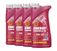 Aceite Mannol 7917 Energía Fórmula C4 5W-30 Acea C4, MB 226.51 , 4x1 Litro