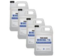 Aceite mineral 100% puro de grado alimenticio USP, paquete de 4 galones, bloque de carnicero seguro para alimentos y aceite de tabla de cortar, material certificado NSF