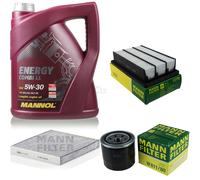 Aceite motor 5L mannol 5W-30 Combi Ll + Mann-Filter para Hyundai Papá Fe II De