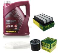 Aceite motor 5L mannol 5W-30 Combi Ll + Mann-Filter para Hyundai Santa Fe II CM