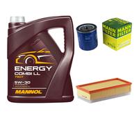 Aceite motor 5L mannol 5W-30 Combi Ll + Mann-Filter para Peugeot 406 8B 2.0 HDI