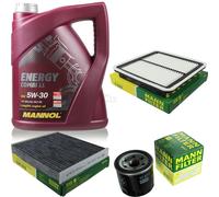 Aceite motor 5L mannol 5W-30 Combi Ll + Mann-Filter para Subaru Legacy IV Bl