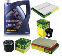 Aceite motor 5L mannol Defender 10W-40 + Mann-Filter para Hyundai Accent II De