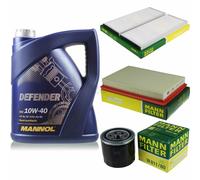 Aceite motor 5L mannol Defender 10W-40 + Mann-Filter para Hyundai Accent II LCD