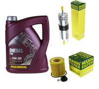 Aceite motor 5L mannol Diesel Tdi 5W-30 + Mann-Filter filtro para , BMW 5er F10
