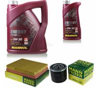 Aceite motor 6L mannol 5W-30 Combi Ll + Mann-Filter para Kia Carens III Un 1.6