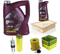 Aceite motor 6L mannol Diesel Tdi 5W-30 + Mann-Filter filtro para BMW 5er F10