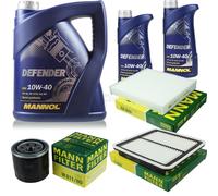 Aceite motor 7L mannol Defender 10W-40 + Mann-Filter para Subaru Interior Bm Br