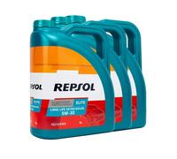 Aceite motor REPSOL Élite Long Life 50700/50400 5W-30 15 LITROS (3x5 litros)