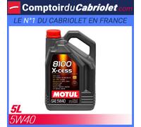 5Lt Aceite Motor Coche MOTUL 8100 X-Cess gen2 5W-40 100% Sintético Acea A3/B4