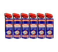 Aceite Multiusos en Spray 400 ml, Lubricante con Cánula de Precisión, Reduce la Fricción y Ayuda a Prevenir Óxido y Corrosión, para Bisagras, Cerraduras, Guías, Cadenas y Mecanismos, Pack de 6