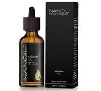 Aceite Nanoil 50ml - natural, prensado en frío y sin refinar para el cuidado de la cara, el cuerpo y el cabello, repara, nutre, hidrata (Argan)