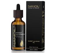 Aceite Nanoil 50ml - natural, prensado en frío y sin refinar para el cuidado de la cara, el cuerpo y el cabello, repara, nutre, hidrata (Almond)