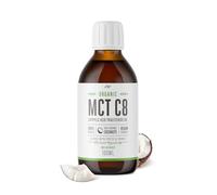 Aceite orgánico C8 MCT - 100 ml - 100 % puro prensado en frío C8 MCT - Aceite de coco premium, de origen sostenible, aumenta las cetonas 3 veces más que otros MCT - por Alpha01