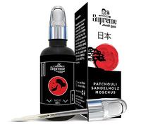 Aceite para barba Japón Pachuli Fragancia para hombre Bartstoppel® Supreme - contra la caspa, acelerar el crecimiento de la barba, cuidado diario de la barba, aceite de barba vegano
