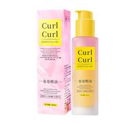 Aceite para cabello rizado, 100 ml, acondicionador de protección contra el calor para control de encrespamiento, aceite definitorio, peinado suave y brillo para mujeres, hijas, madres, cuidado del